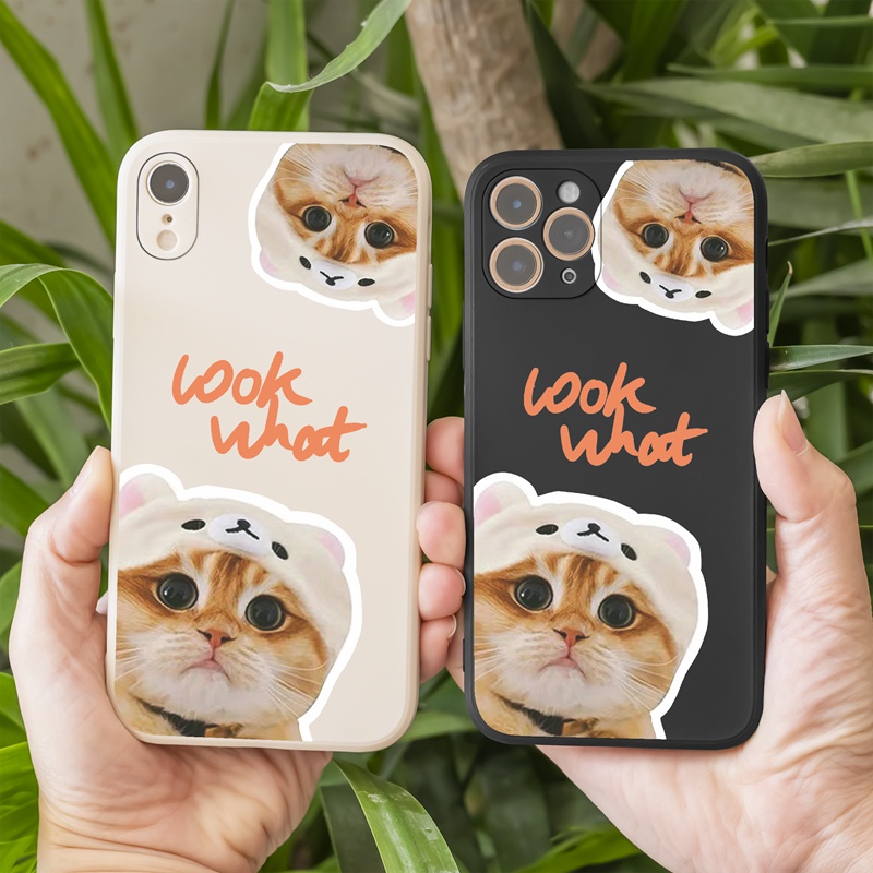 Ốp lưng iphone Ốp điện thoại Silicon mềm hình mèo đáng yêu thích hợp cho iPhone 11Pro Max 13 12 11 Mini Pro X XR XS Max 7 8 Plus