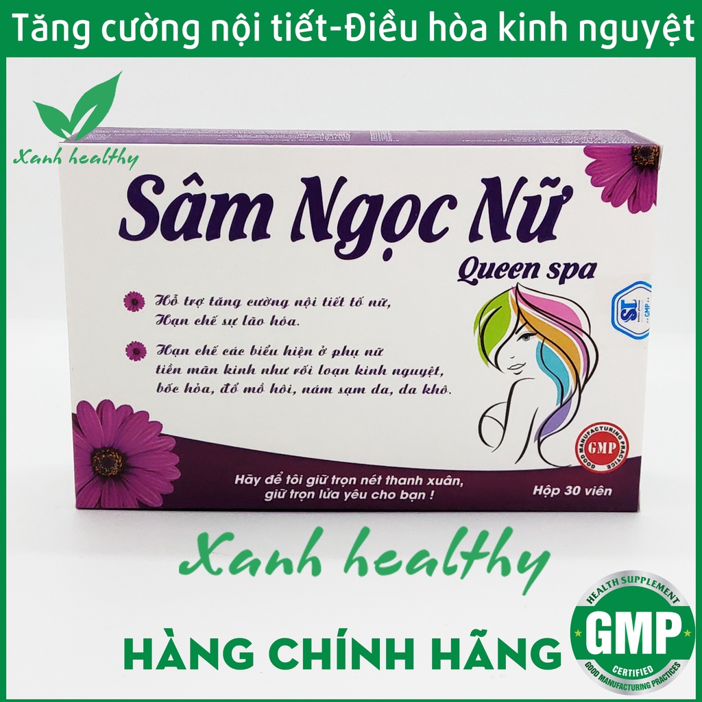 SÂM NGỌC NỮ Queen Spa vỉ 30 viên giảm nám sạm da, ổn định vòng kinh, tăng sinh lý nữ