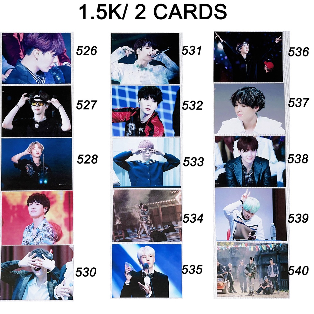 Sale set card  SUGA BTS giá rẻ 4