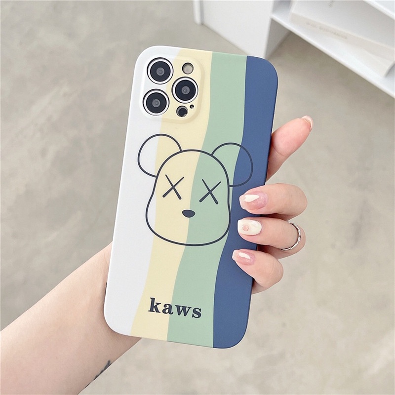 Ốp lưng Oppo A15 A15S A16 A16K A52 A92 A53 A93 A54 A55 A57 2022 A77s A74 A95 A76 A96 dẻo cạnh vuông bear nhiều màu
