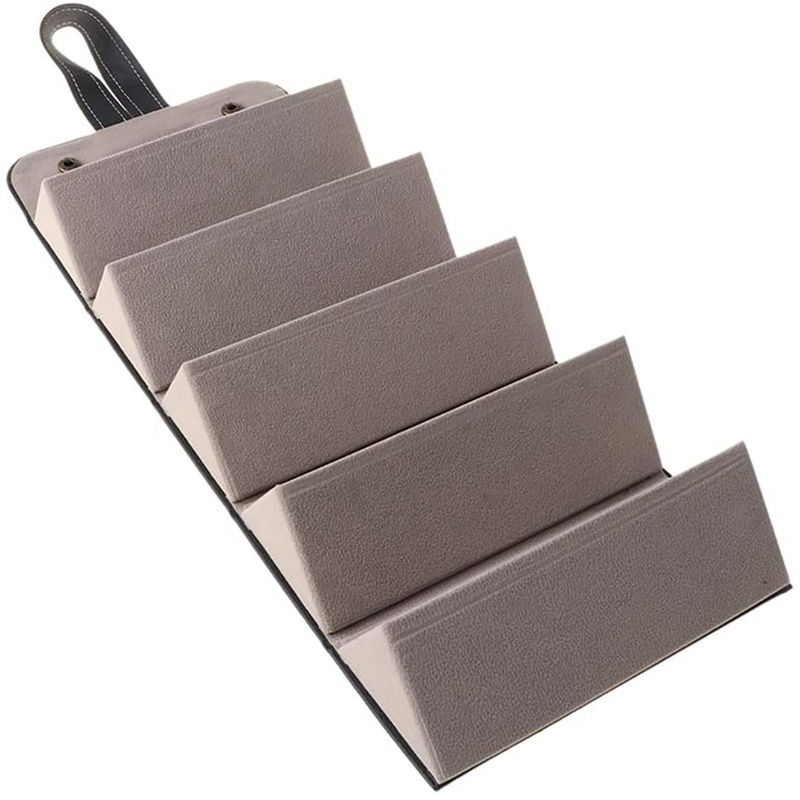Hộp Đựng Kính Mát 5 Ngăn Bằng Da PU Có Thể Gấp Lại (Màu Đen / Nâu)