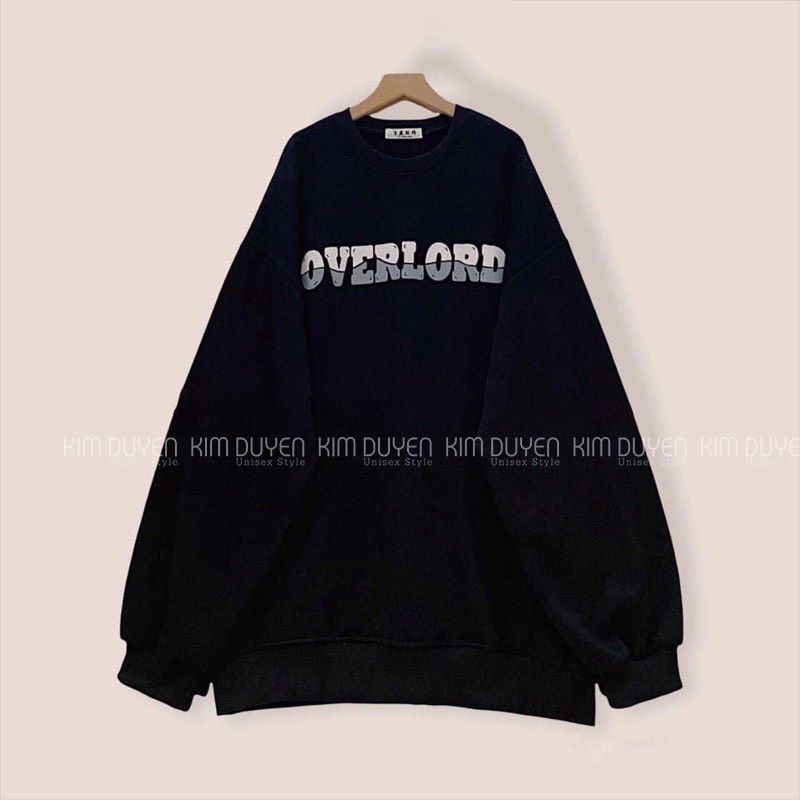 Áo Sweater In Chữ OVERLORD Áo Sweater Tay Bồng Chất Nỉ Ngoại Dày Dặn Form Rộng Freesize Unisex Ảnh Thật | BigBuy360 - bigbuy360.vn