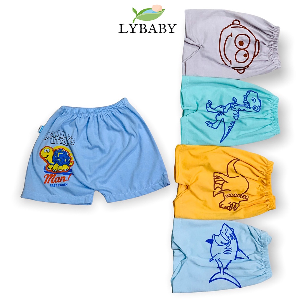 Quần Đùi Cho Bé Trai Bé Gái LYBABY Quần Chục Đùi Cotton Cho Bé Trai Bé Gái QC09