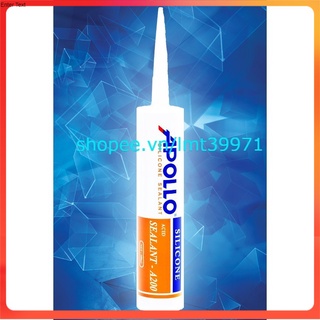 KEO SILICONE APOLLO A200 MÀU TRẮNG TRONG GẮN TÔN, GẮN KÍNH(keo silicon) (300ml)