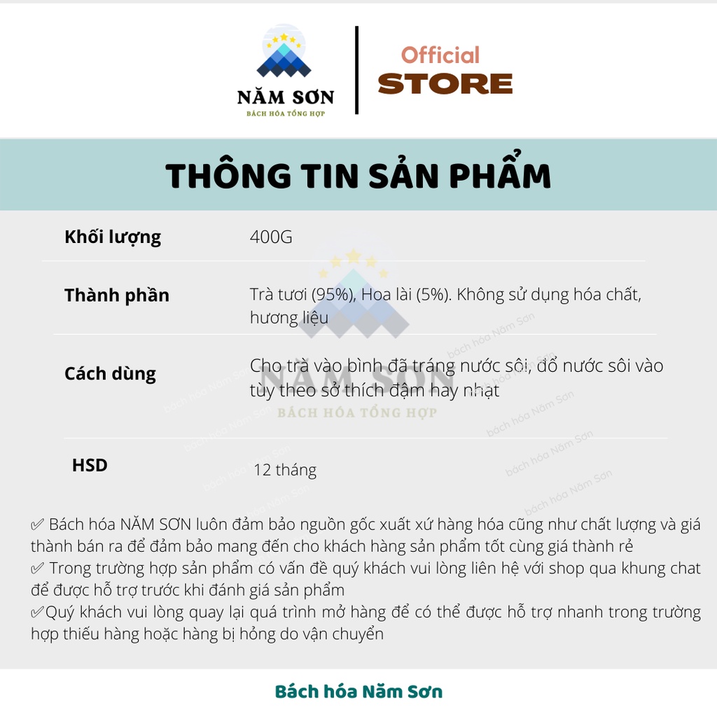 Trà hoa lài Văn Thuận Hưng  gói 400g