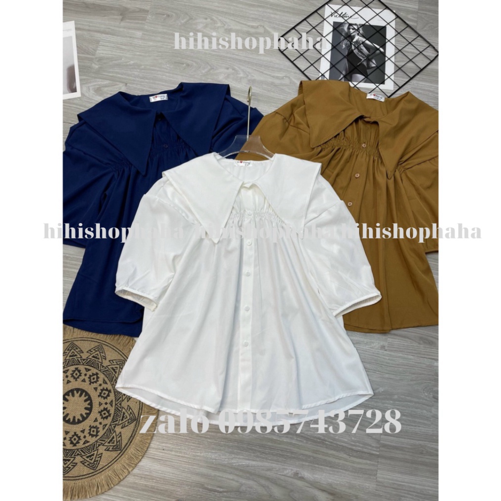 Áo babydoll tiểu thư cổ bèo PN00345 hihishophaha