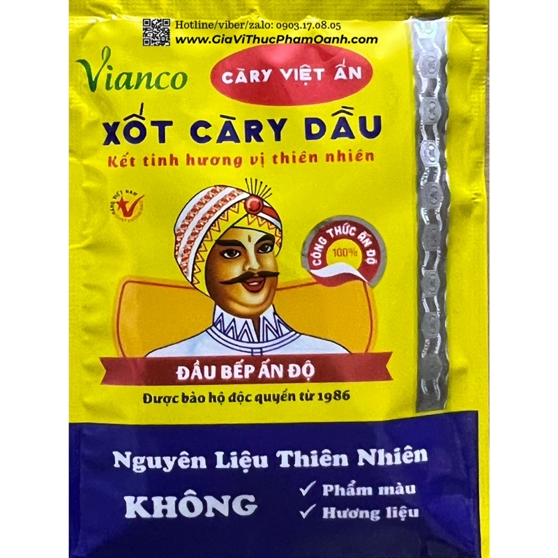 Xốt cà ri dầu Việt Ấn Vianco gói nhỏ 18gr dễ bảo quản