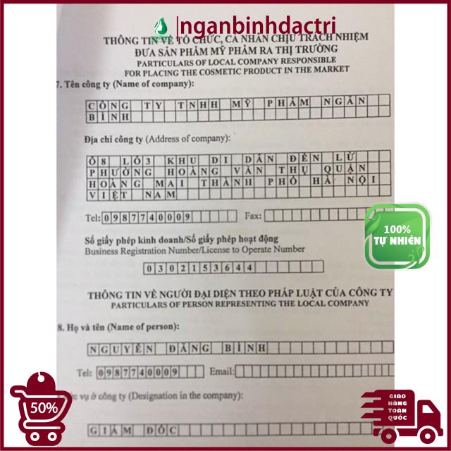 ( Date mới - GIÁ SỈ 5 TUÝP ) Kem tan mỡ Ngân Bình có tem điện tử chính hãng hàng chính hãng công ty