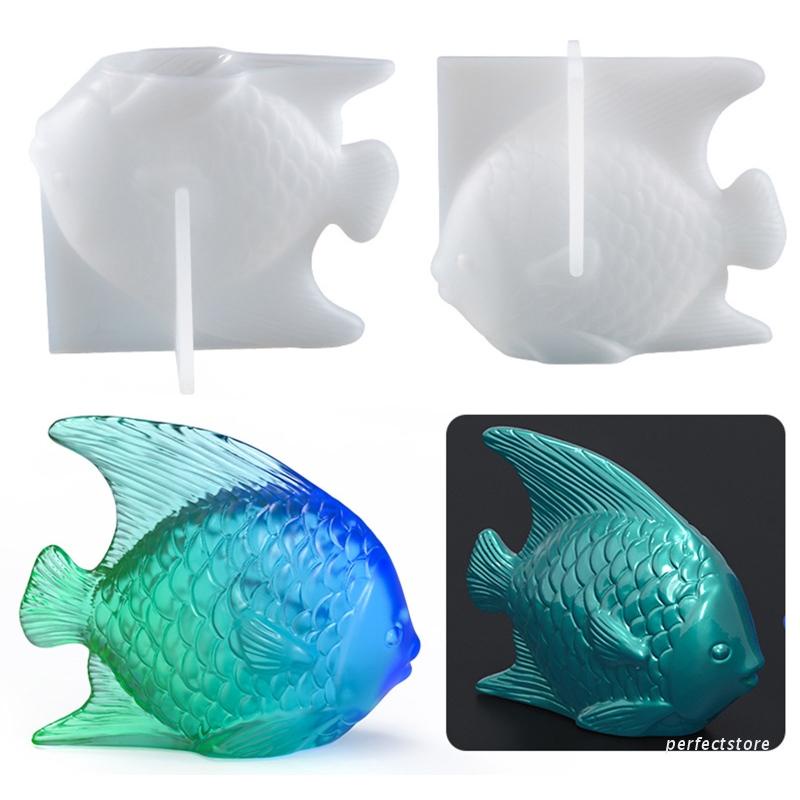 Khuôn Silicone Hình Cá Làm Mặt Dây Chuyền DIY Trang Trí Tường