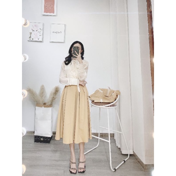 Sét áo vest chân váy xòe A687.339