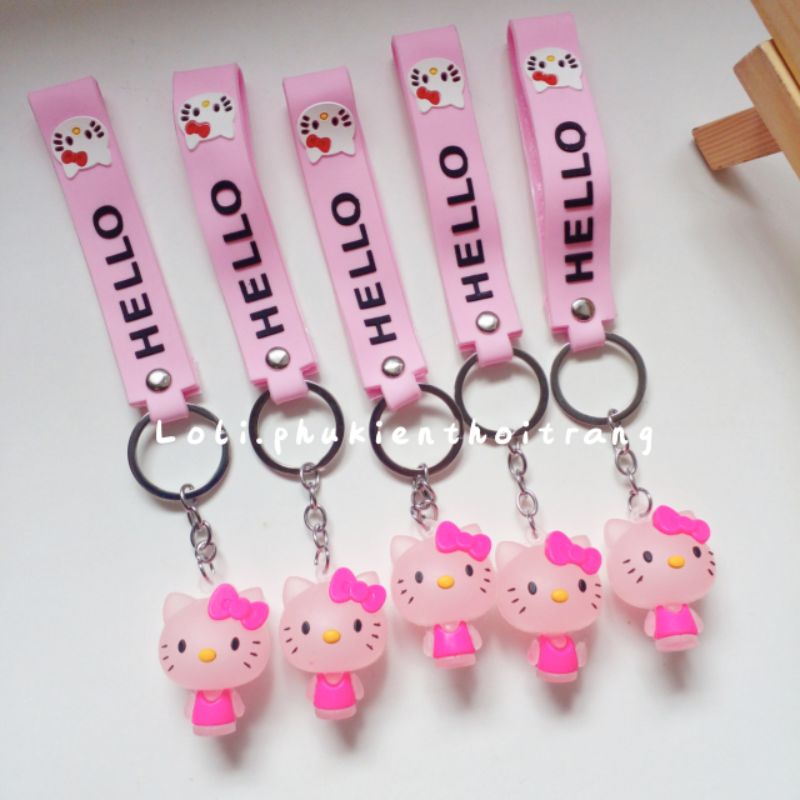 Móc Khóa Hình Hello Kitty Màu Hồng Dễ Thương - Loli.phukienthoitrang