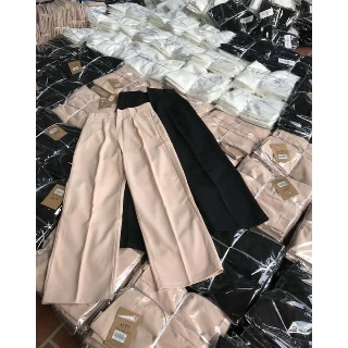 quần ống rộng cúc trước