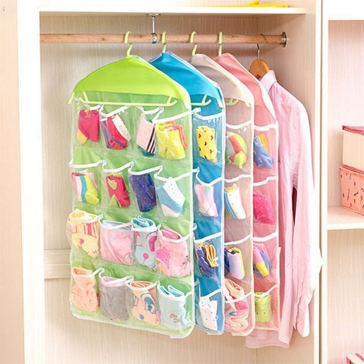 Túi vải đựng đồ 16 ngăn tiện dụng, Túi treo tường treo đồ, trang trí bếp, nhà cửa chất không thấm nước, đồ dùng nhà bếp