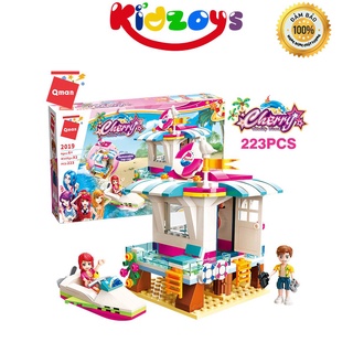 Bộ Đồ Chơi Lắp Ráp Lego Bé Gái - Biệt Thự Cứu Hộ Trên Biển 229 Mảnh Ghép - Nhựa ABS An Toàn Cho Bé