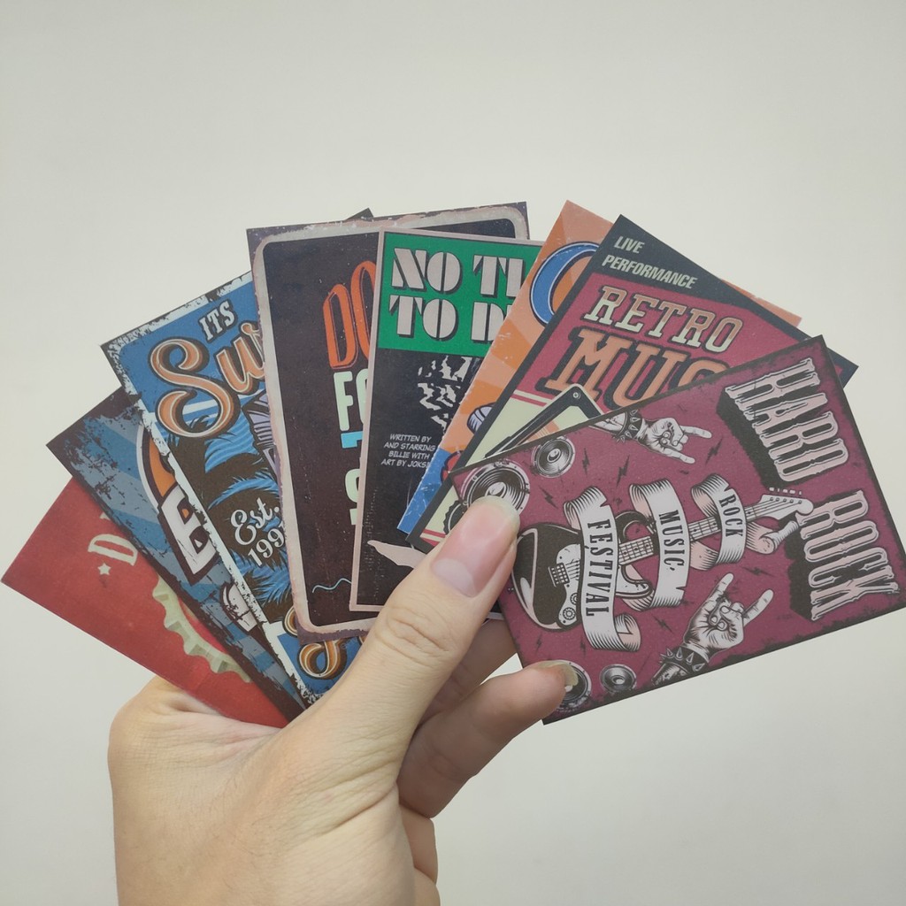 Sticker Vintage &amp; Retro - Chọn Mẫu Theo Yêu Cầu - Có Sẵn Keo Dán - Bền Màu - Chịu Nước - Dán Mũ Bảo Hiểm, Vali, Đàn...