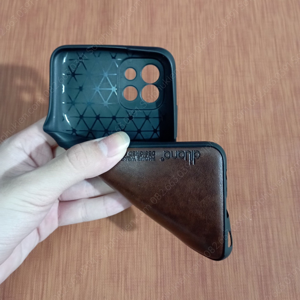 Ốp lưng da Samsung a03 da cao cấp, dẻo bền đẹp, bảo vệ camera