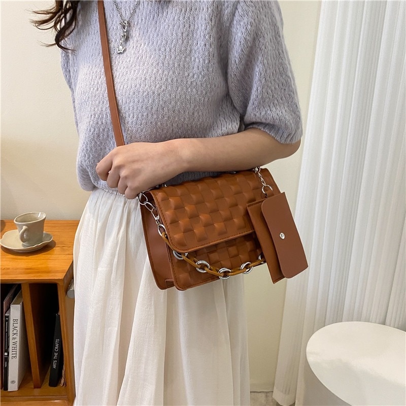 Túi Đeo Chéo Dáng Vuông Nhỏ Đơn Giản Phong Cách Hàn Quốc NB00239