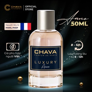 Nước Hoa Nam - Nước Hoa CHAVA Luxury ANNE 50ml Chính Hãng - theo Tiêu Chuẩn Pháp (Lưu Hương 8-12H)