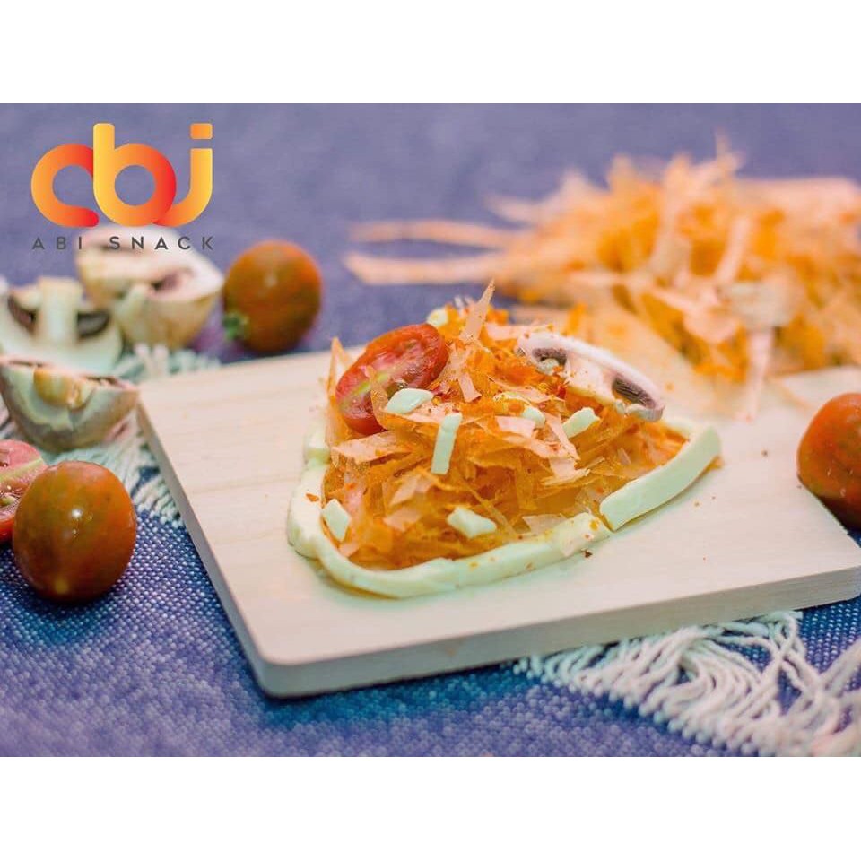 BÁNH TRÁNG VỊ PIZZA MIX CHÀ BÔNG ABI SNACK