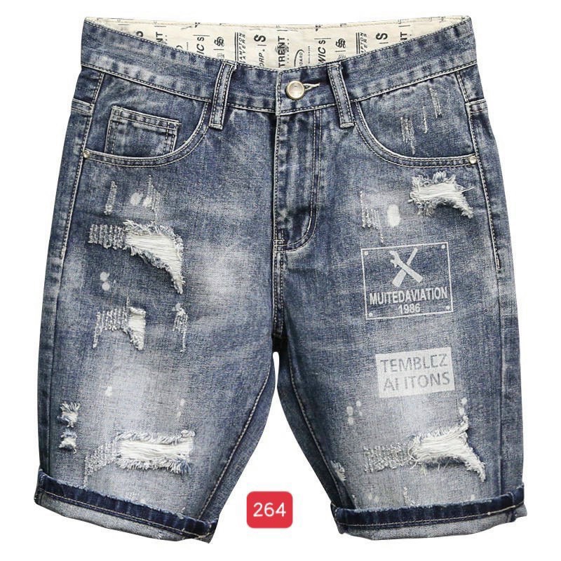 Quần Short Jean Nam ❤️FREESHIP❤️Quần Đùi Nam Chất Bò co giãn cao cấp họa tiết vẩy sơn in chữ đẹp Tô Tồ Shop - QSJNM209 | BigBuy360 - bigbuy360.vn