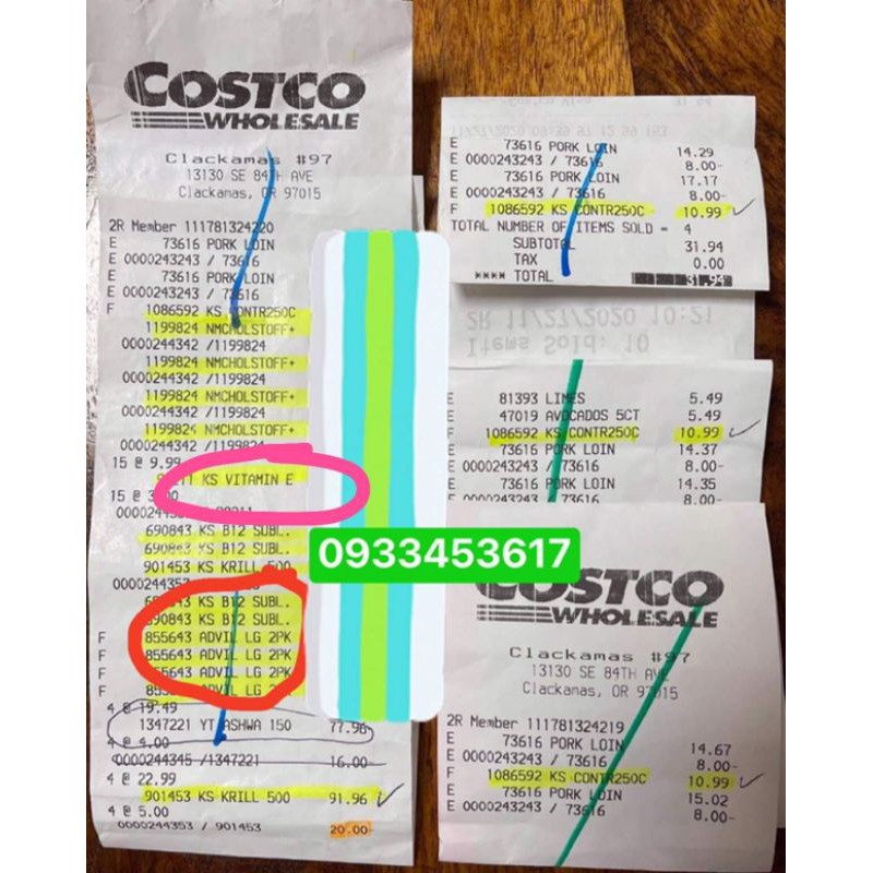 viên ngậm B12 kirkland 300 viên( có bill)