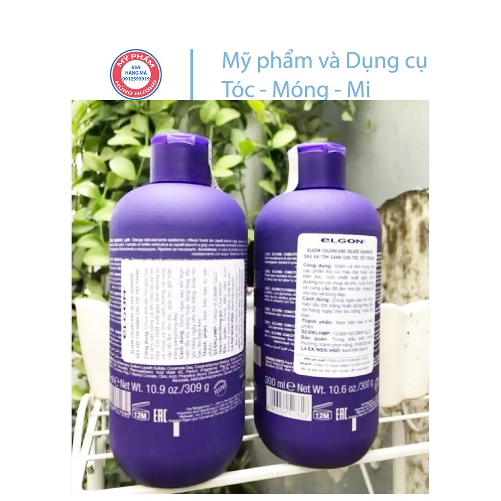 Gội xả Elgon Tím 300ml chăm sóc tóc tẩy trắng, bạch kim