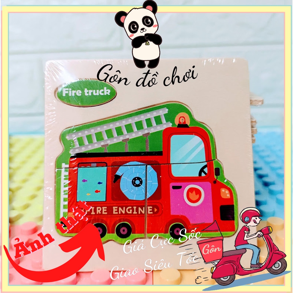 Đồ chơi ghép hình nổi 3D bằng gỗ - Đồ chơi gỗ thông minh Gôn đồ chơi