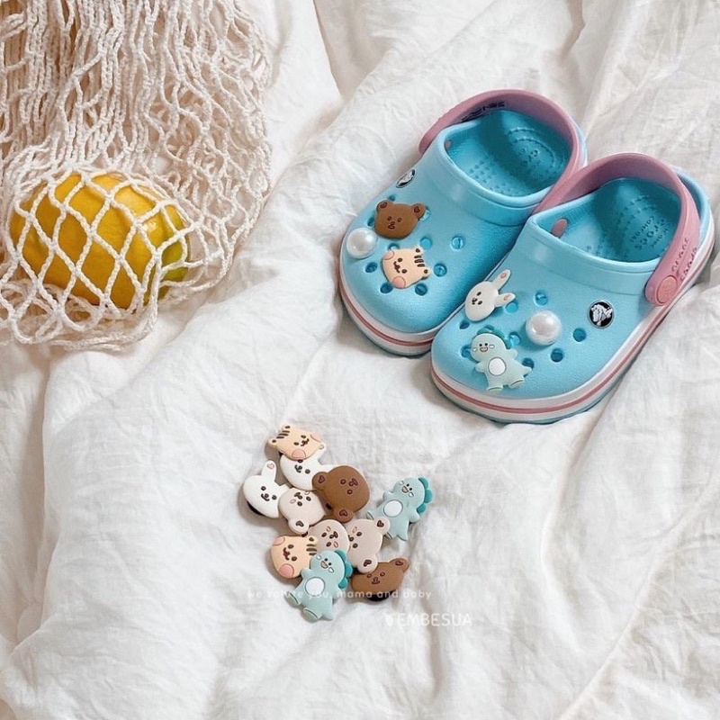 DOTTODOT • JITBITZ / CHARM GẮN DÉP CROCS GẤU THỎ #MADEINKOREA