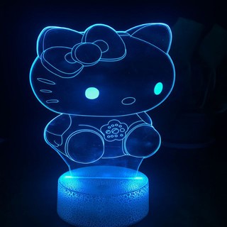 Đèn Ngủ 3D HÌnh Hello Kitty