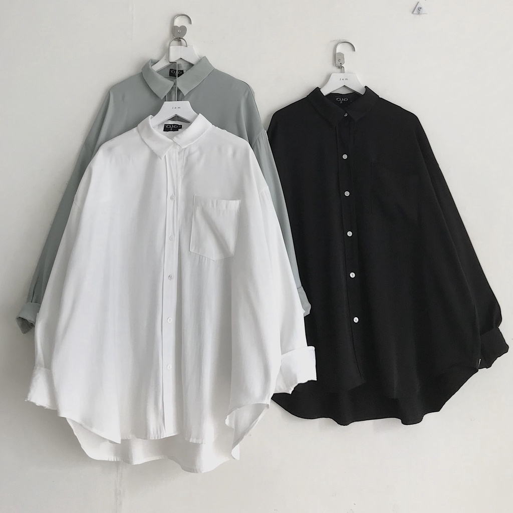Áo Sơ Mi Nữ Form Rộng Tay Dài JEM CLOSET Nhiều Màu Tone Da ROCES 10385