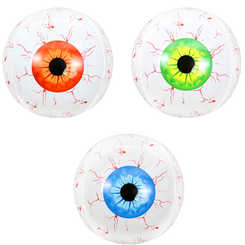 Bong Bóng Lá Nhôm Hình Đôi Mắt Máu 4D 22 Inch Trang Trí Nhà Cửa Dịp Halloween