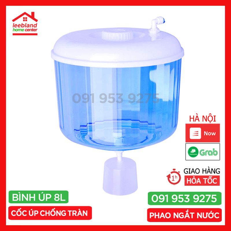 Bình úp cây nước nóng lạnh - Phao chống tràn lấy nước trực tiếp từ máy lọc nước - leebland