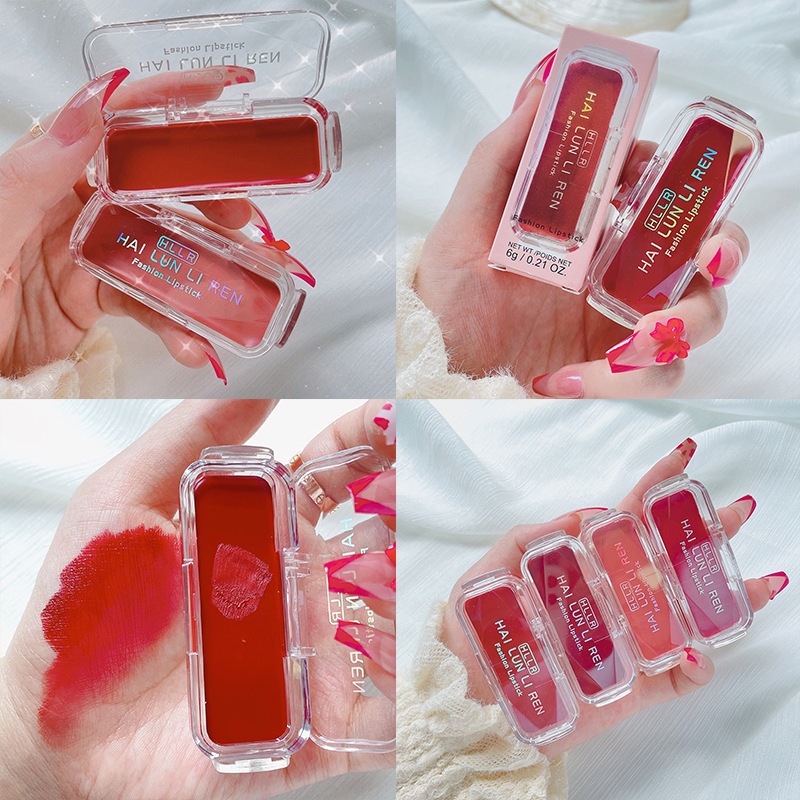 Son Môi 4 Màu Tùy Chọn Chống Nước Lâu Trôi Suốt 24H