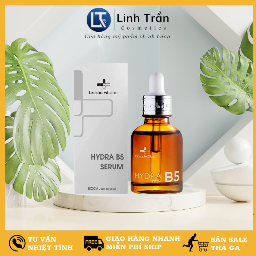 Serum b5 goodndoc hydra, tinh chất dưỡng ẩm cấp nước phục hồi da hàn quốc dành cho da dầu mụn da khô nhạy cảm hỗn hợp