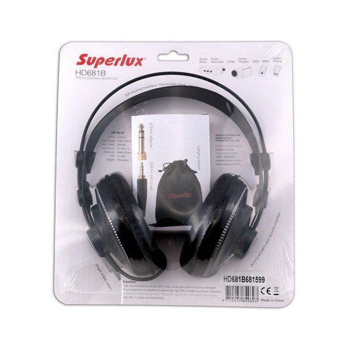 Tai Nghe Kiểm Âm Superlux HD681B Cao Cấp