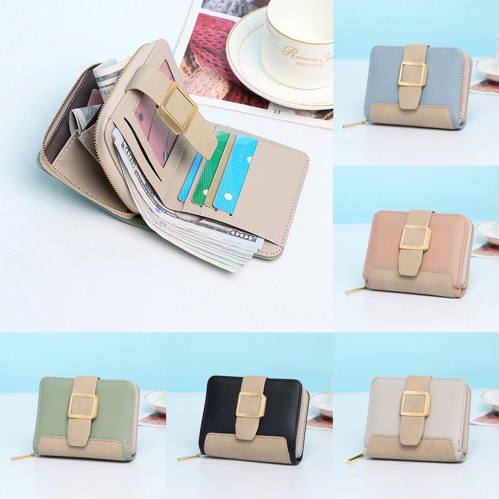 Ví Ngắn Đựng Tiền Xu Có Khóa Kim Loại Dành Cho Nữ