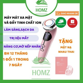 Máy massage mặt cầm tay ion HOMZ Máy mát xa mặt cao cấp đẩy tinh chất dưỡng chất làm sạch da - BH 12 tháng