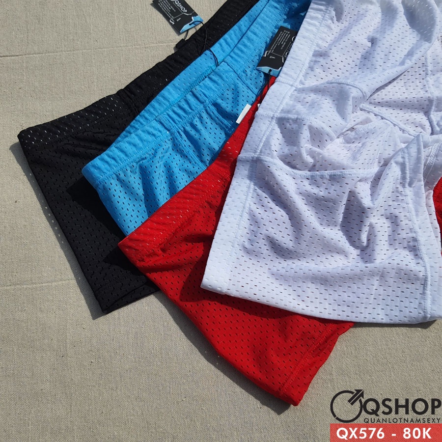 COMBO 4 MÀU QUẦN LÓT NAM THUN LỖ THOÁNG MÁT QSHOP QX576