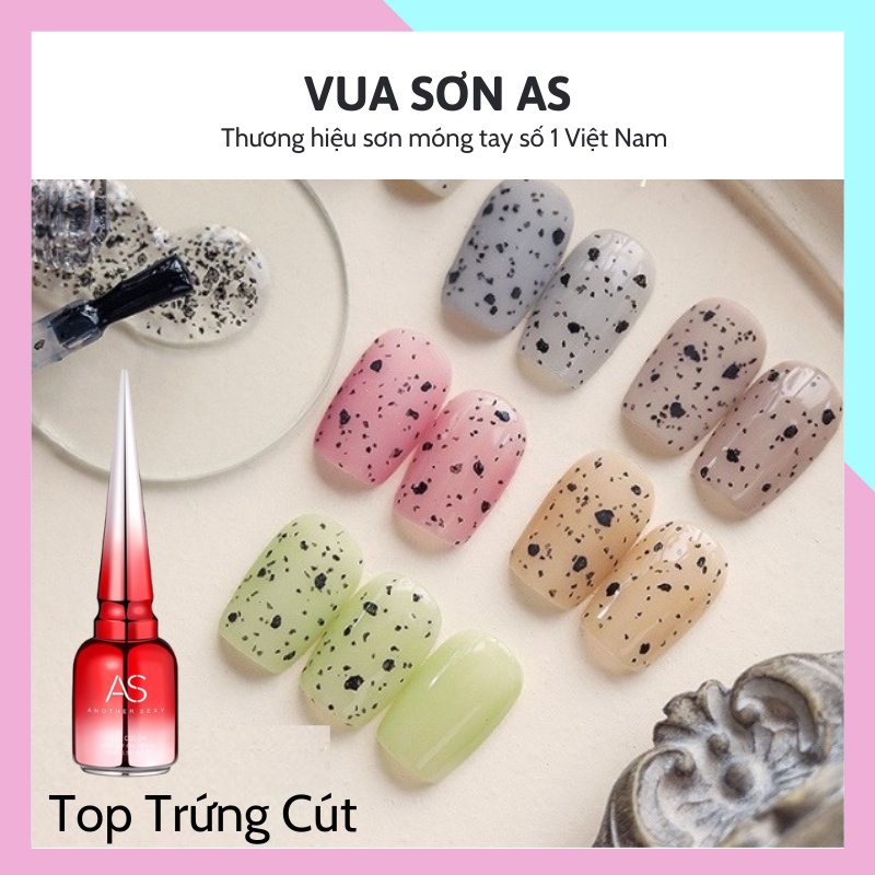 Sơn base top AS trứng cút và lông siêu xinh phụ kiện nail VUA SƠN AS 15ml