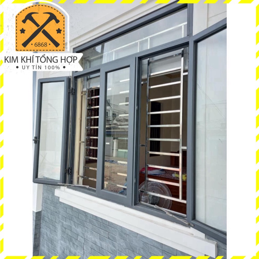 Thanh chống gió inox 304 đặc cho cửa sổ nhôm hệ, cửa nhựa lõi thép cực ký chắc chắn bộ 2 cái mẫu mới nhất 2022