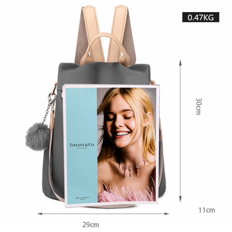 Ba Lô Màu Hồng Dễ Thương Chống Thấm Nước Phong Cách Mới Cho Học Sinh Trung Học