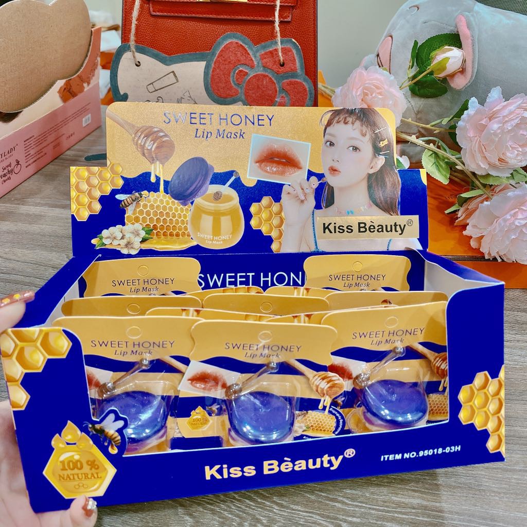 Hũ nạ hồng môi giữ ẩm mật ong + dâu Kissbeauty KB G430