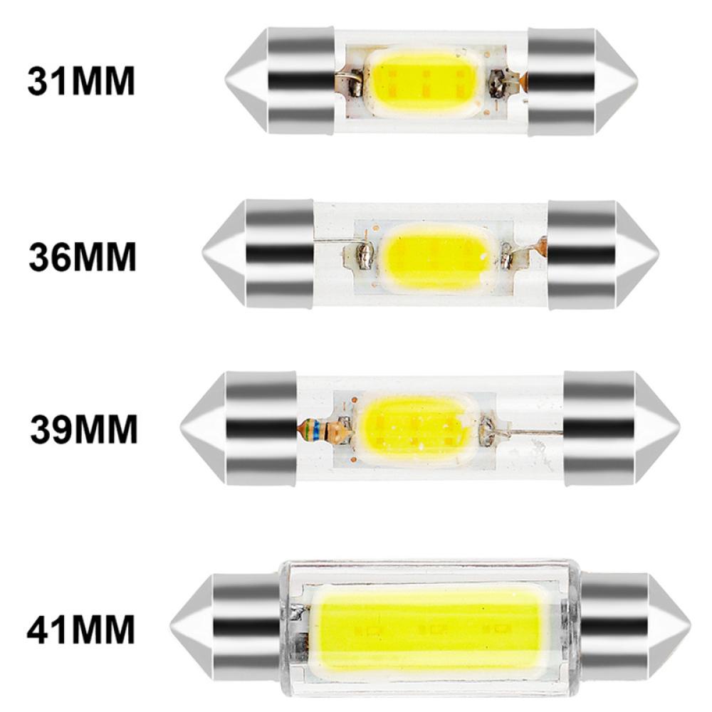 Set 10 Đèn Led 12V K2T5 10W 31mm 36mm 39mm 41mm C5W C10W Ánh Sáng Trắng Dành Cho Ô Tô