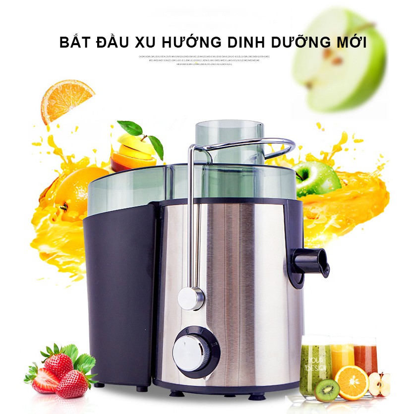 Máy ép trái cây,  máy ép trái cây hoa quả chậm lọc hết 100% bã, công xuất 800W, 2 chế độ ép. Hàng cao cấp giá khuyến mãi