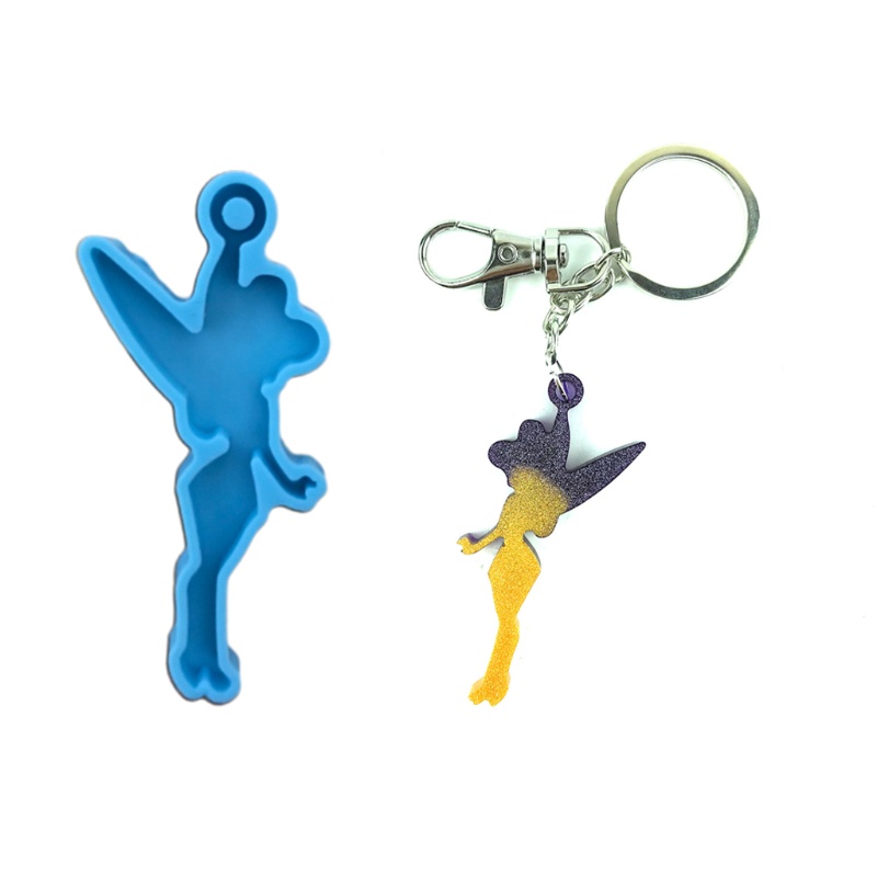 Khuôn Silicone Làm Móc Khóa Hình Hoa Thủy Tinh Sáng Tạo