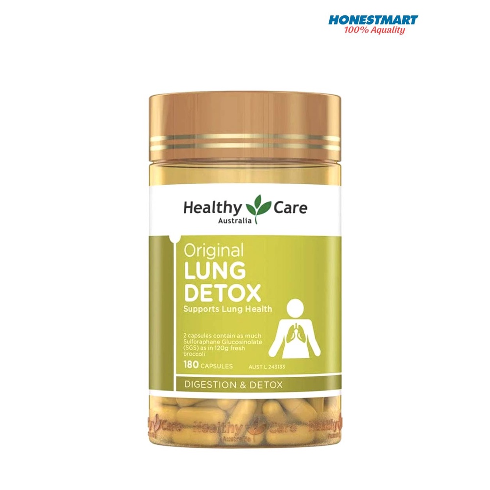 Viên uống bổ phổi Healthy Care Original Lung Detox Digestion & Detox 180 viên
