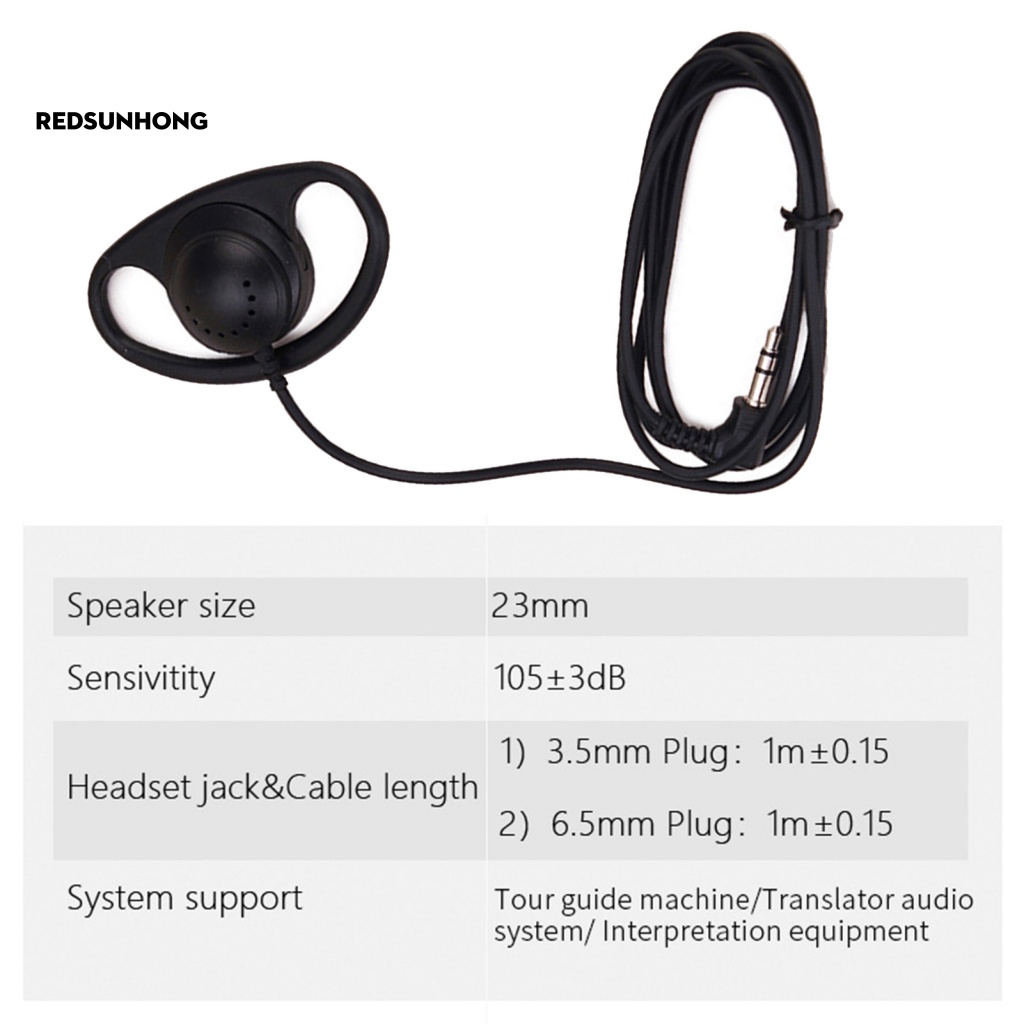 Tai Nghe Có Dây RSH.z 1.2m Giắc Cắm 3.5mm Theo Dõi Giọng Nói Chuyên Dụng