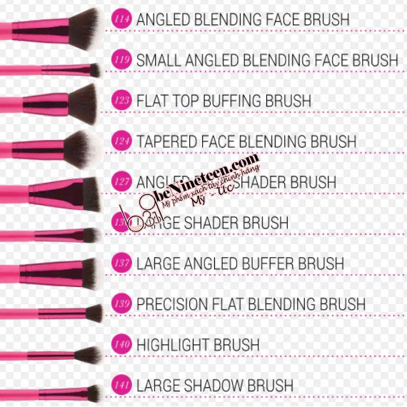 [TẶNG CHOCOLATE HERSHEY] Bộ Cọ BH Cosmetics Sculpt And Blend – Fan Faves 10 Piece Brush Set