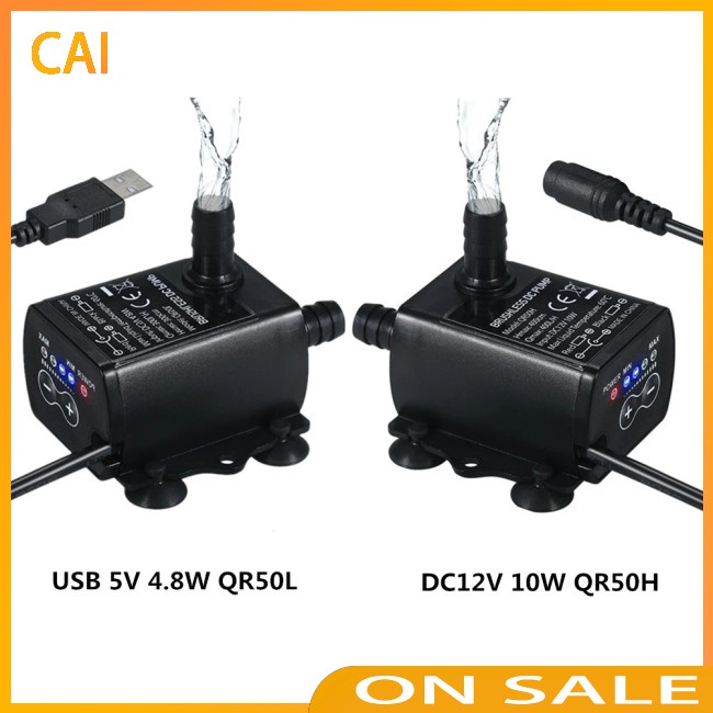 Máy Bơm Nước Mini 4 Chế Độ CAI DC12V USB 5V