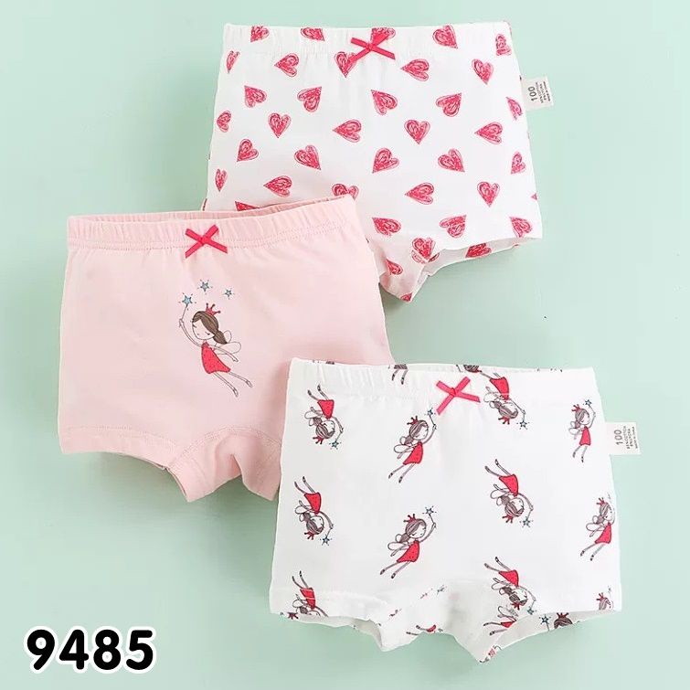 (Link 2) Set 3 quần chip đùi bé gái Bigbaby nhiều mẫu dễ thương cho bé 12-40KG
